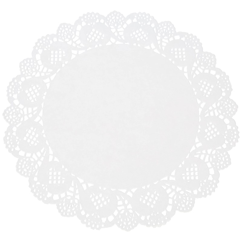 Rayher 59225102 Lace Paper Set: Round, Self-Service Bag, 60 Pieces,