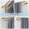 Mayrhyme Double Curtain Rods, Wrap Around Curtain Rod for Windows,