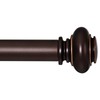 SIMEWIN Bronze Curtain Rods for Windows 48 to 84 Inches
