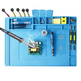 Skmiiloy Silicone Soldering Mat Insulation Large Silicone Repair Pad for Soldering Ce