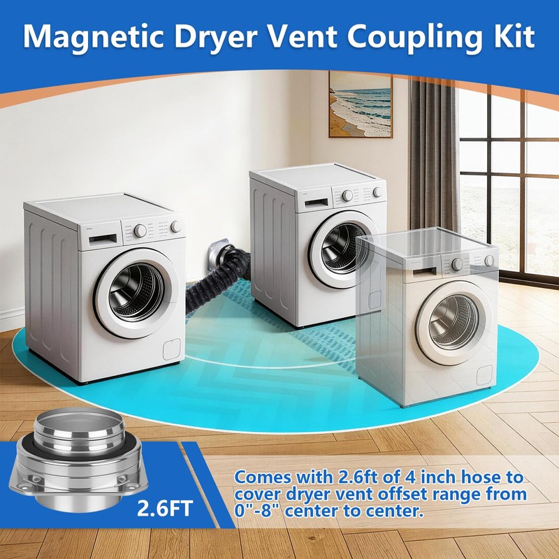 Magnetic dryer vent connector kit DV180 Airtight Seal Magnetic Dryer