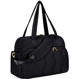 Wandering Nature Personal Item Travel Bag, Small Duffle Bag for Women with Wet Pocket & 14'' Laptop Compartment, Lightweight Carry on Weekender Duffel, Wave pattern