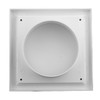 4-Inch White External Hooded Cowl Ventilation Grill Cover with Backdraft
