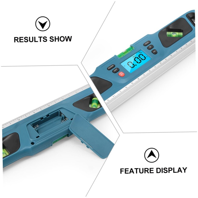 Outanaya Level Ruler Bubble Backlit Measuring Tool for Home Diy