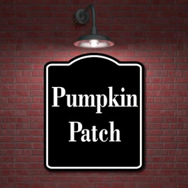 Pumpkin Patch BLACK Aluminum Composite Sign 20''x24''