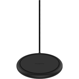 ZAGG mophie Charge Stream Pad+, Wireless Charging Base, Fast Charging, Qi-Enabled Devices, Quick Connect, Black