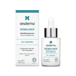Sesderma Sesbalance Sérum Facial Seborregulador con Niacinamida, Ácido Salicílico y Retinol, Reduce el Exceso de Sebo y Matifica, para Piel Mixta a Grasa, 30 ml