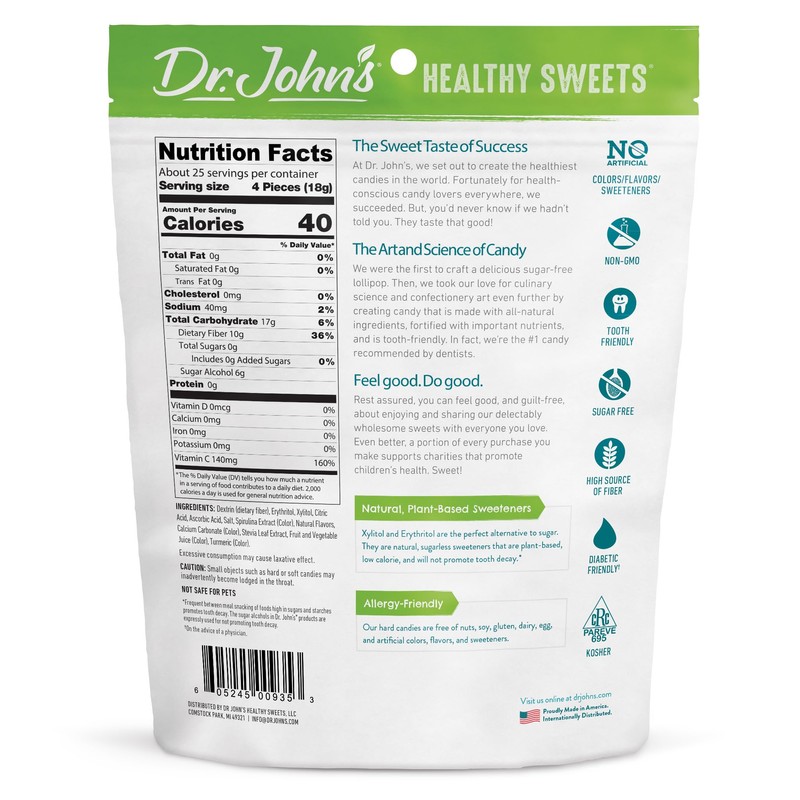 Dr. John’s Sugar Free Candy, Healthy Hard Candy with Zero