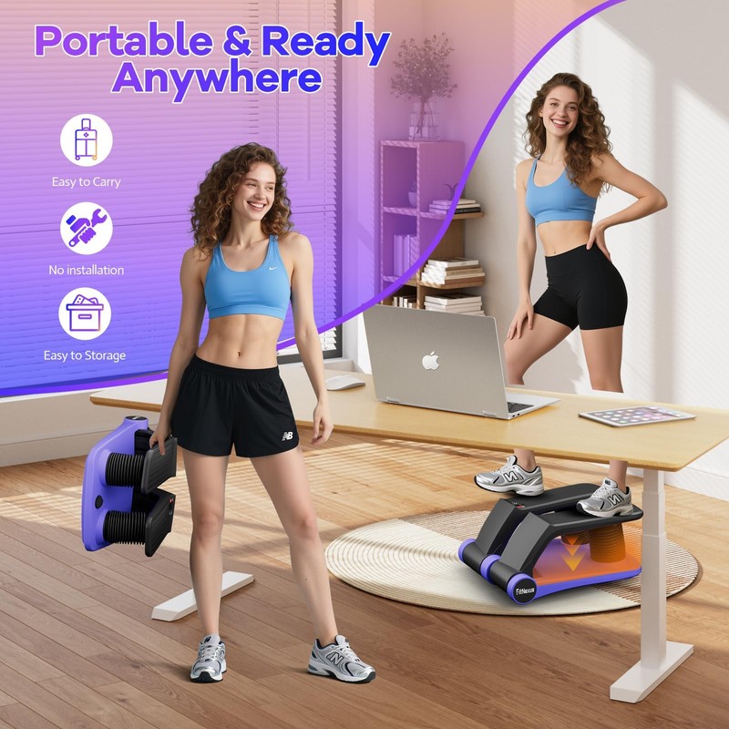 Air Compression Resistance Stepper – Adjustable Mini Stair Climber for