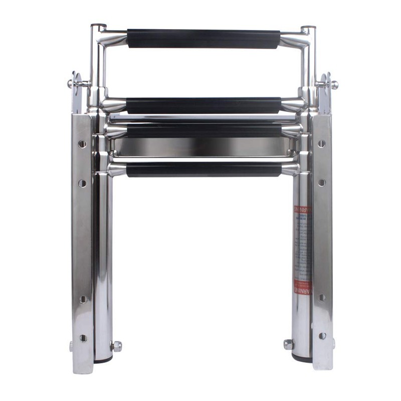 4-Step Ladder Stainless Steel Under Platform Sliding Ladder Boat Boarding