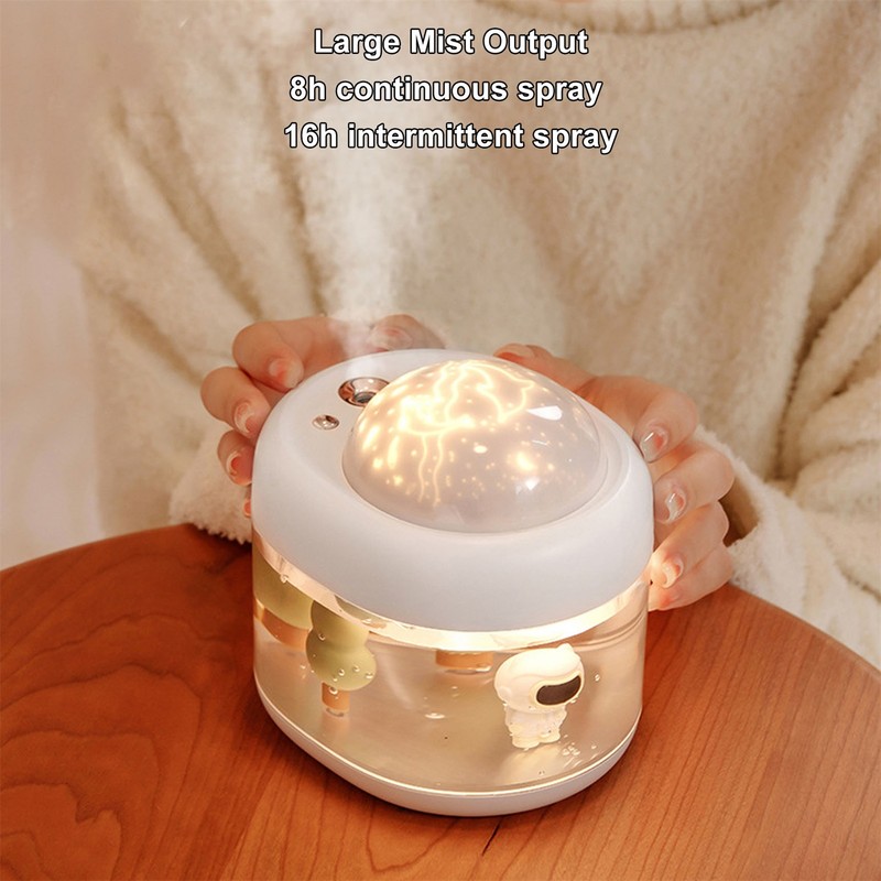 Mist Humidifier 500ml USB Landscape Diver Projector Air Humidifier for