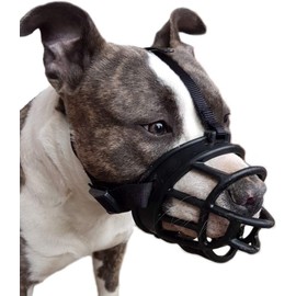 Dog Muzzle, Soft Basket Muzzle for Medium Large Dogs, Best to Prevent Biting, Chewing and Barking (5#)