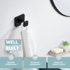 Angle Simple Towel Hook Matte Black, SUS 304 Stainless Steel