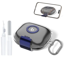 Case for Beats Powerbeats Pro 2，Hidden Bracket Design, Foldable Kickstand Switch，TPU Clear Protective Case for Beats Powerbeats Pro 2 (Clear)