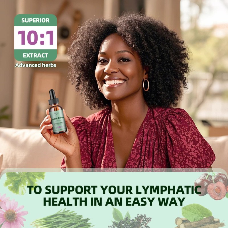 Lymphatic Drainage Drops - Lymph Detox Cleanse For Immune Support