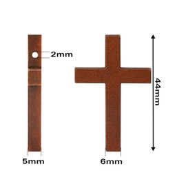 BENBO 30 Pieces Mini Wood Cross Pendants, Wooden Cross Charm Hanging Ornament Natural Small Wood Cross Bulk Spacer Beads for Religious Party Favors Sunday School DIY Jewelry Making (1.2" x 1.7")