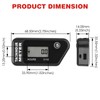 RileyFine RQ-HM016R Digital Hours Tachometer, Black