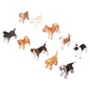 10PCS Mini Dog Figurines Toy Set Hand Painted Plastic Simulation