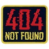 EmbTao 404 Not Found Patch Embroidered Badge Biker Applique Fastener