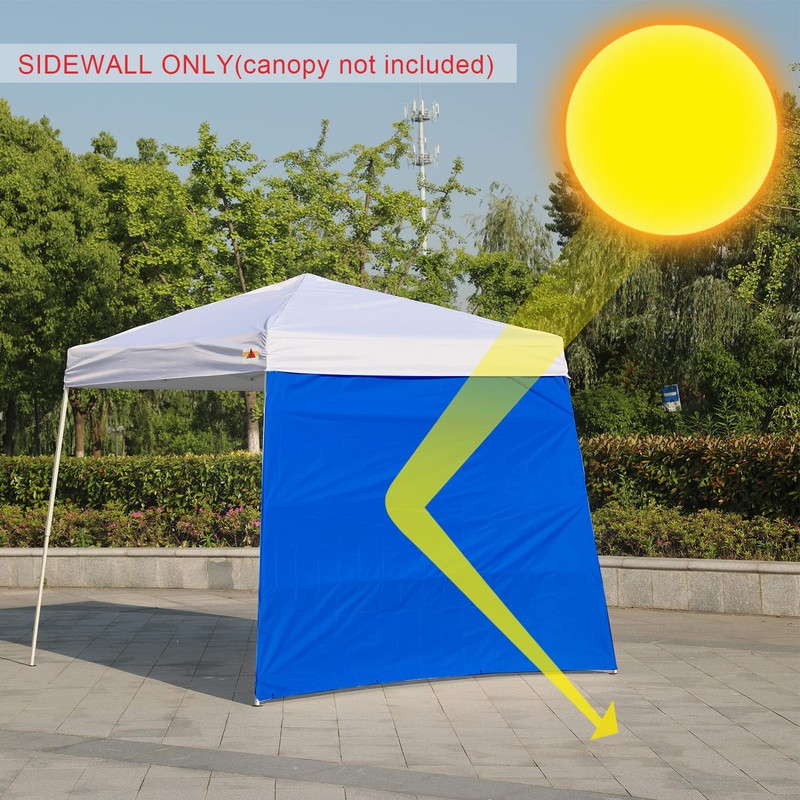 ABCCANOPY Slant Leg Canopy SunWall, 1 Pack Sidewall Only, Blue