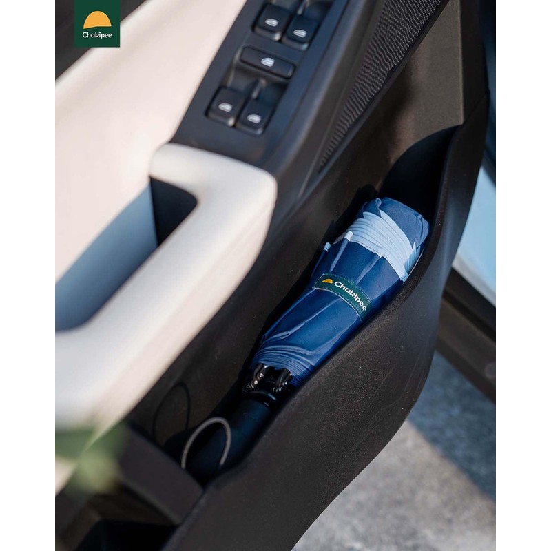 Chakipee Compact Folding Umbrella - Automatic Windproof Green Folds Inwards