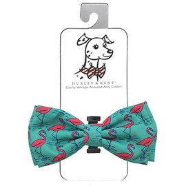 Huxley & Kent Bow Tie | Flamingo (Small) | Pet Bow Tie Collar Attachment | Fun Bow Ties for Dogs & Cats | Cute, Comfortable, and Durable