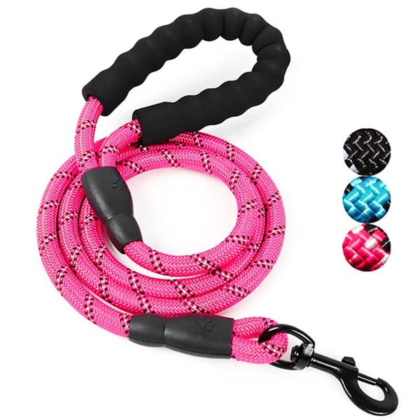 ADOGO® Rope Dog Lead with Soft Padded Handle and Reflective