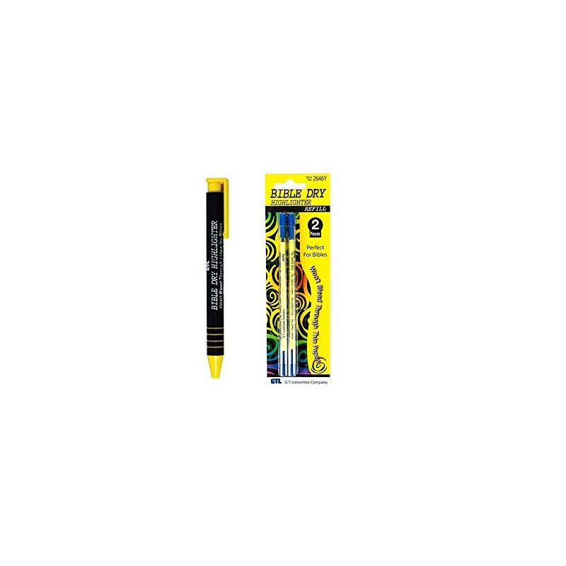 Yellow Dry Bible Highlighter Pen With Yellow Bible Dry Highlighter