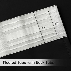 Cortinas opacas MIULEE con pestaña trasera de 267 cm de largo, juego de 2 paneles para sala de estar/recámara, bolsillo para cortinero de Halloween, aisladas térmicamente, cortinas opacas para