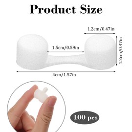 TIESOME 100Pcs Disposable Nose Plug Filters, Soft Sponge Nostril Filters for Dust Sunless Airbrush Spray Tanning Construction Outdoor Activities White