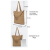 Jeelow 16oz Heavy Duty Canvas Tote Bag Crossbody Shoulder Handbag