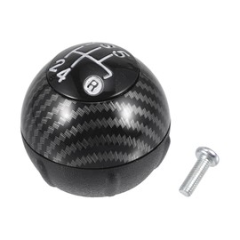 INFINAUTO 5 Speed Gear Shift Knob for Fiat 500 500C 2007-2018 Plastic Black White 1pc