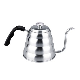 Tyenaza Coffee Kettle, Coffee Kettle, 304 Stainless Steel Kettle, Gooseneck with Thermometer, Gooseneck Pouring Coffee Kettle for Kitchen (1.2 L)