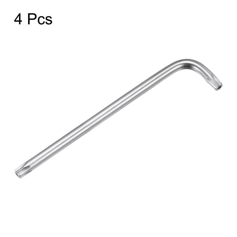 QUARKZMAN 4 Pieces L-Shaped Torx Allen Key T45 6.26" Length