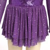 Figure Skating Dress for Girl Sparkly Sequins Mock Neck Toddler