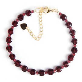 Fashion bracelet copper wine red garnet bracelet crystal bracelet birthstone bracelet for women