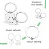 DHWEKU Paar Schlüsselanhänger Paare Pärchen Schlüsselanhänger Edelstahl Puzzle Katze Schlüsselbund