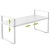 Across-Star Expandable Cabinet Shelf Organizer Rack, Stackable Kitchen Counter Storage