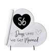 Wedding Countdown Plaque - Medium MDF Wood Heart-Shaped Keepsake -