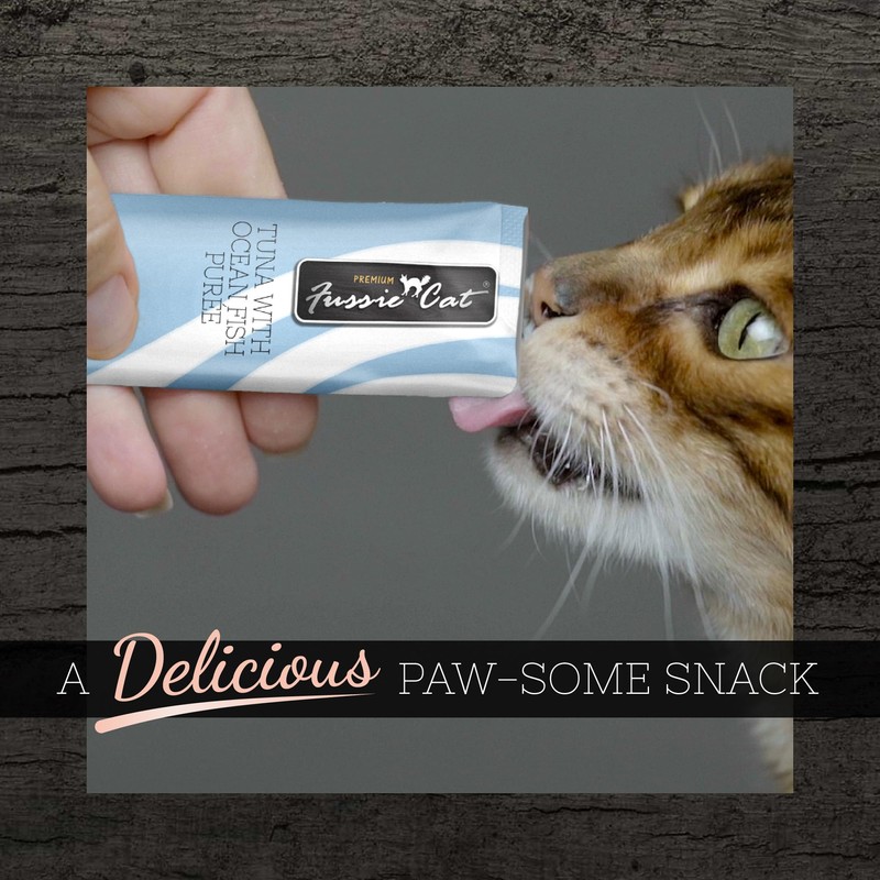 Fussie Cat Tuna with Ocean Fish Puree, lickable cat Treats,