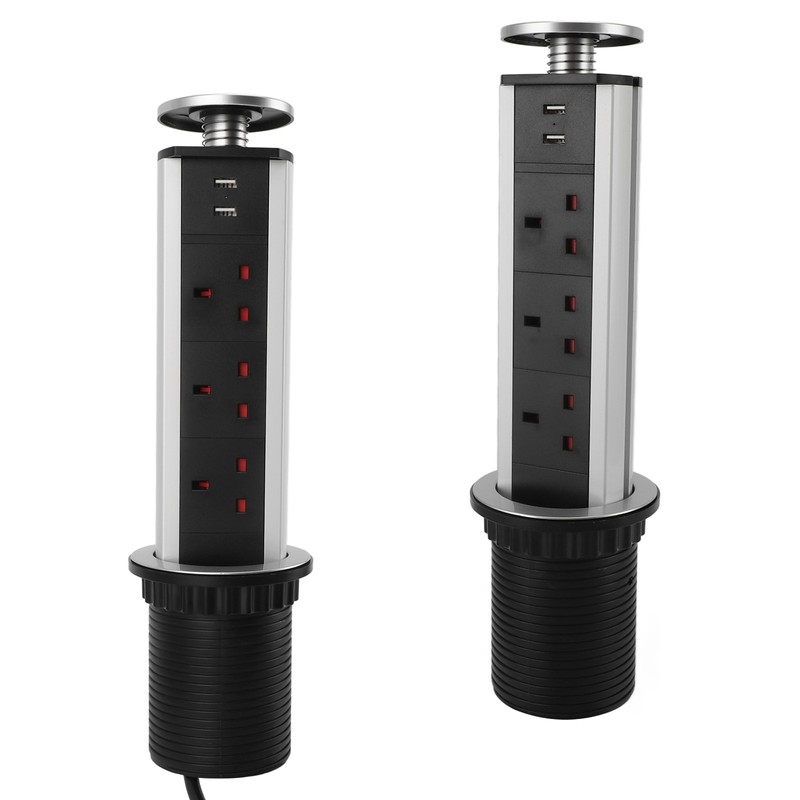 Pop Up Outlet Socket Recessed Retractable Power Strip Charging Station
