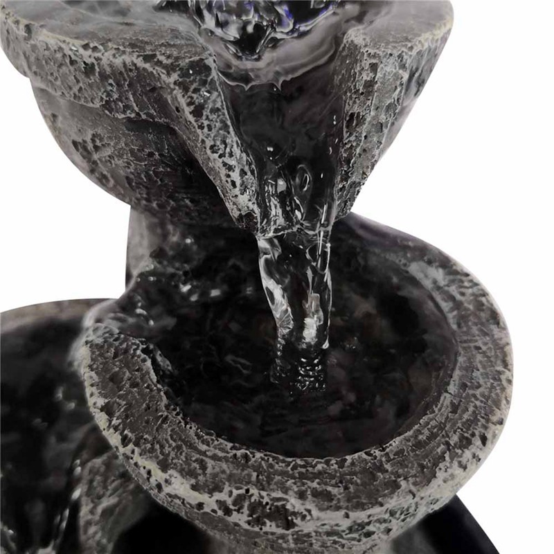 LED Illuminated Tabletop Waterfall Flowing Water Fountains with Ball for