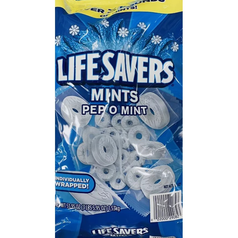 Life Savers Pep-O-Mint Breath Mint Bulk Hard Candy Bag 53.95