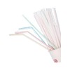 50 Packs (500 Count) Flexible Disposable Plastic Drinking Straws -
