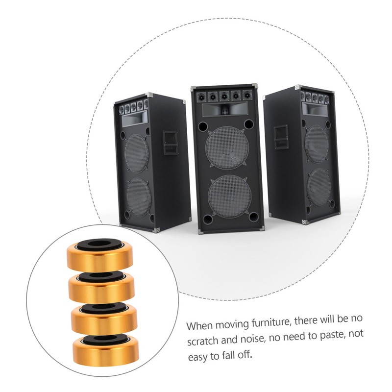 IWOWHERO 4pcs Aluminium Alloy Vibration Speaker Pads Isolation Feet Cushions