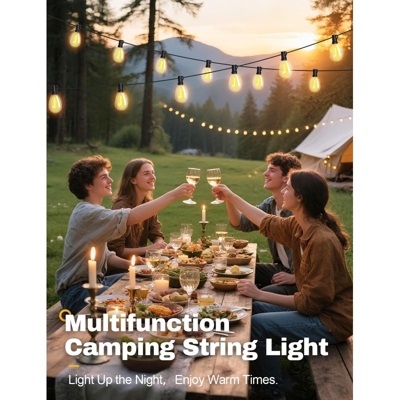 Tenmiro 120FT Solar Outdoor String Lights with Remote and 32+2