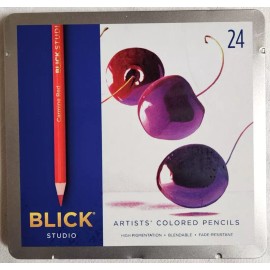 Blick New - Blick Studio 24 Artists' Colored Pencils- Set of 24 Blendable High Pigment