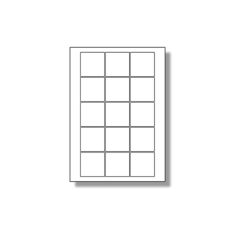 Label Planet® 15 Per Page/Sheet, 5 Sheets (75 Sticky SQUARE