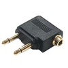 Audio Fan Airplane Earphone Jack Converter Adapter 3.5mm Dual Jack