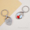 Framendino, 10 Pack Sublimation Metal Keychain Blanks Heart Key Rings